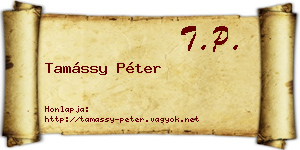 Tamássy Péter névjegykártya